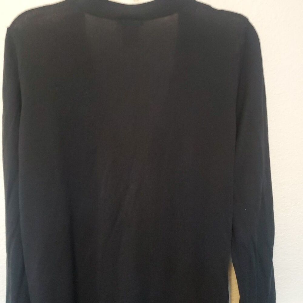 Ann Taylor Long Sleeves Cardigan Womens Size M Pockets Button Cotton Modal - Picture 11 of 14